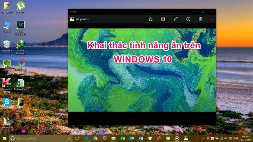 Enable hidden features on Windows 10, small but useful