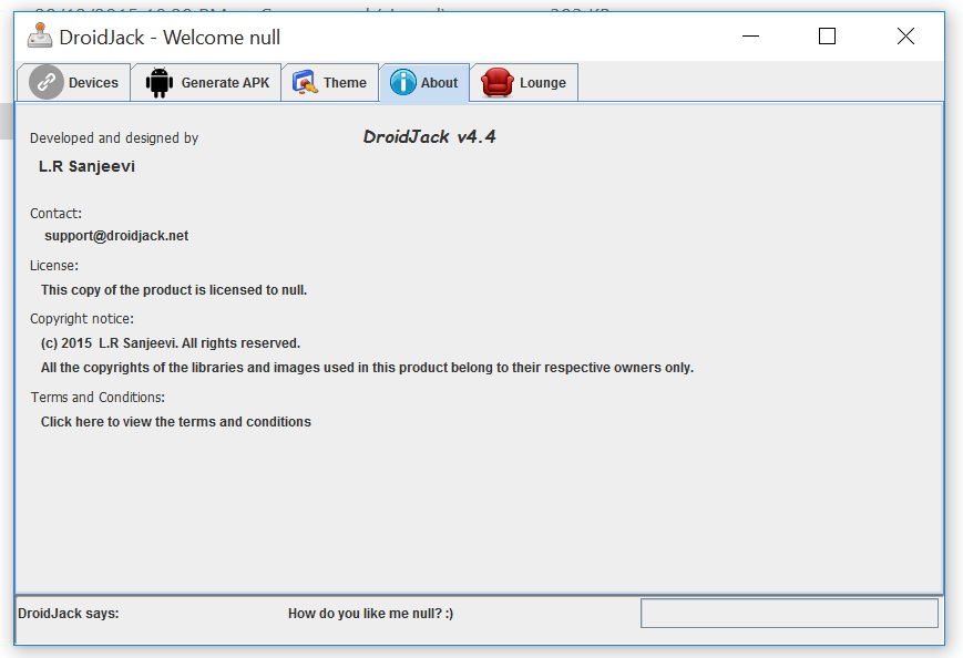 DroidJack v4.4 – Tool to Hack Android Device