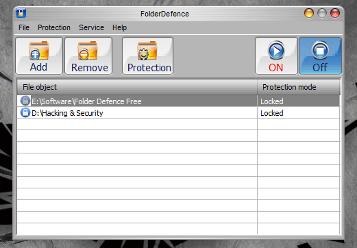 FolderDefenceFree File and Folder Protection Software
