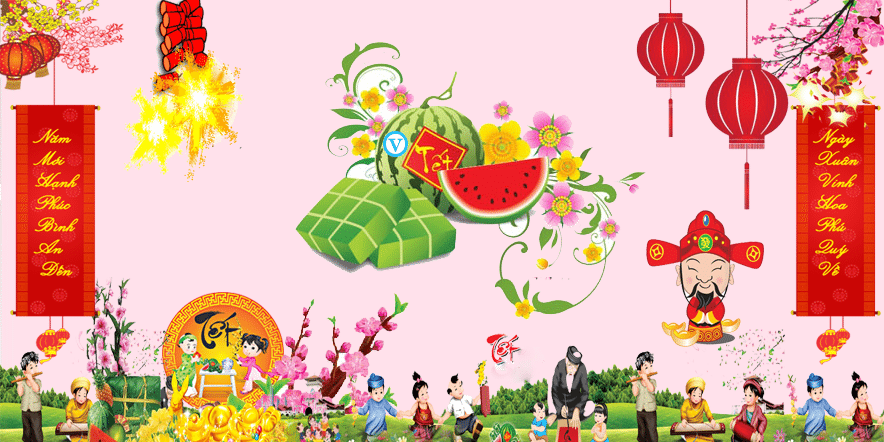 Decorate Tet for Website with Tet couplets and pictures Decorate Tet for Website with Tet couplets and pictures