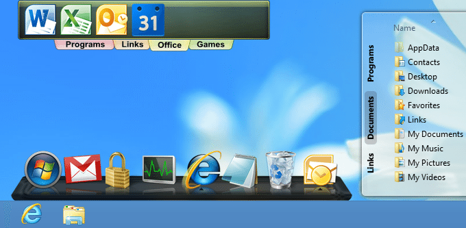 Instructions to decorate the Windows Desktop very cool with ObjectDock