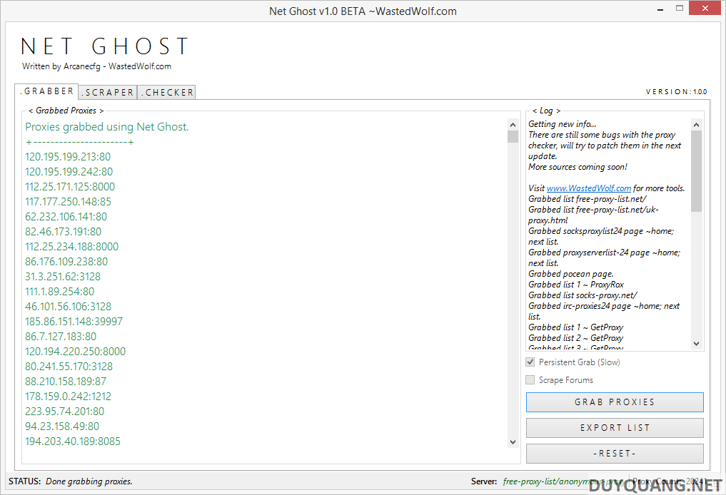 NetGhost – Tool Get Proxy automatically get 3000 proxies per minute