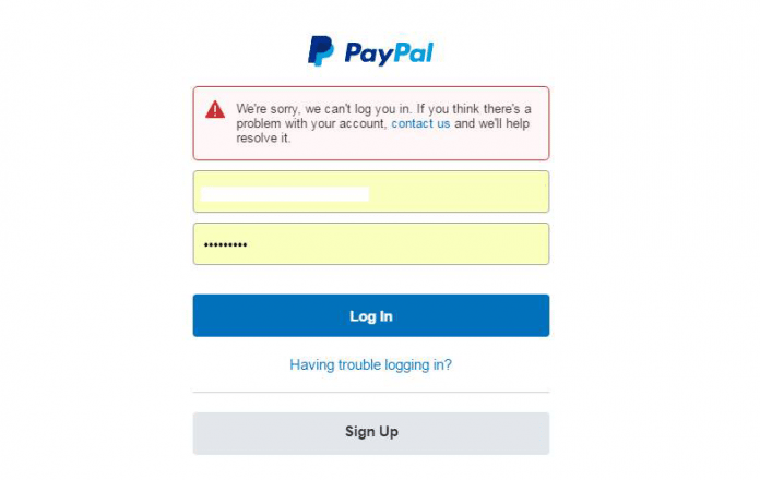 Lỗi không đăng nhập được Paypal