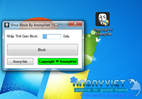 Virus hangs computer By AnonyViet