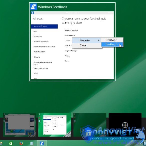 How to use virtual desktopb in windows