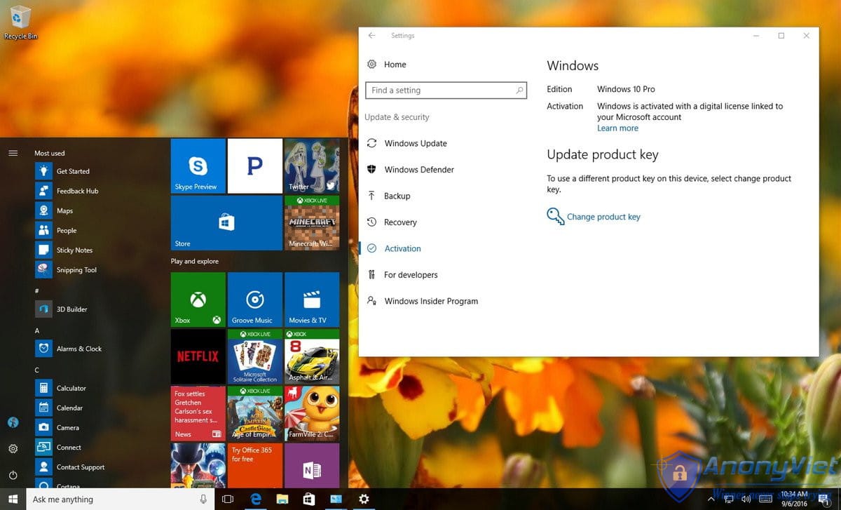 Link Windows 10 Product key with Microsoft account