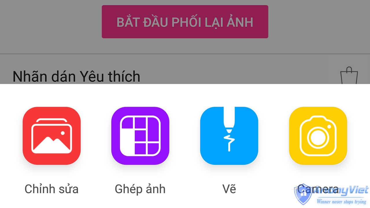 tạo ảnh Facebook trong suốt bằng Picsart