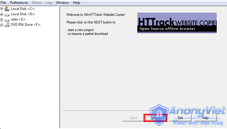 Cách sử dụng HTTrack để download toàn bộ website 10