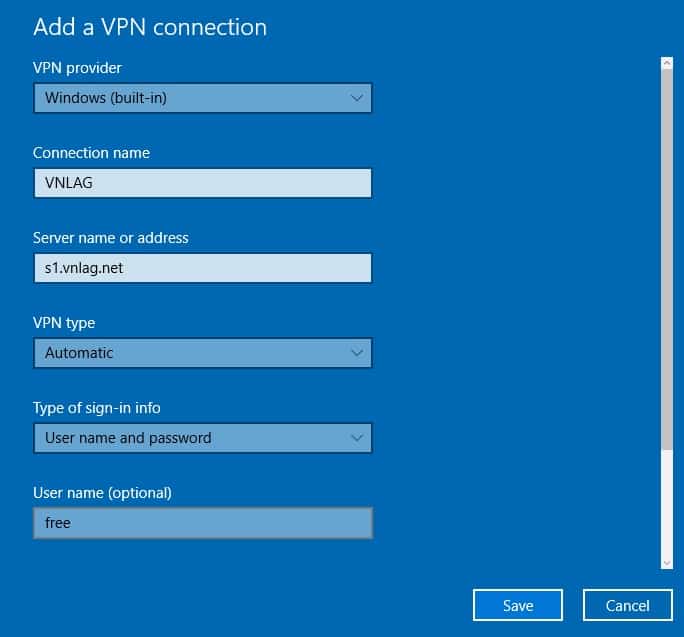 tao vpn client su dung windows 10 3