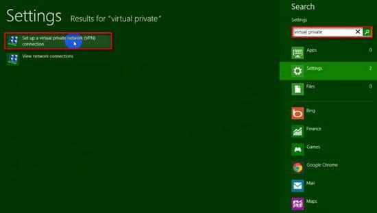 tao vpn client su dung windows 8 1