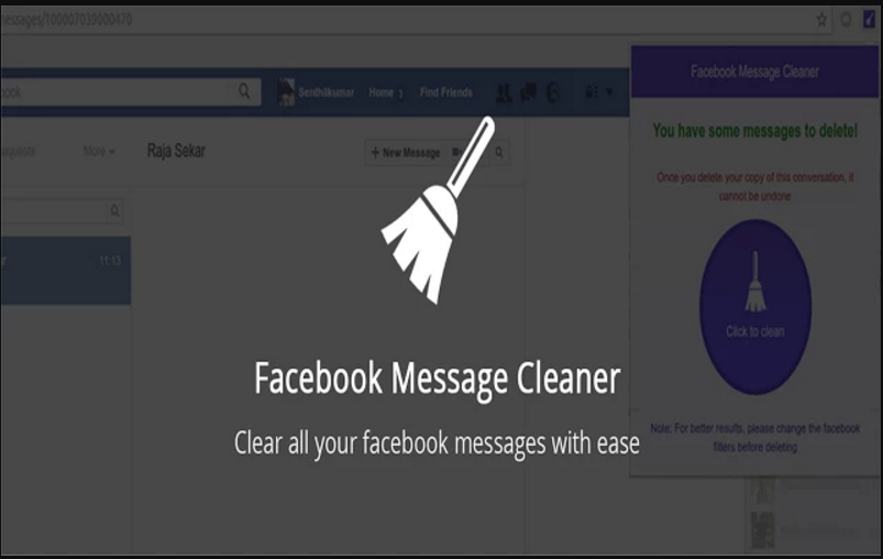 Delete all Facebook messages with 1 click