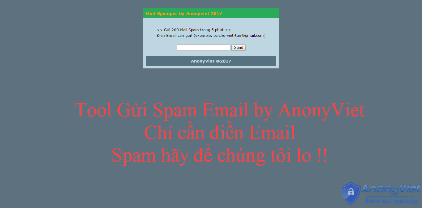 Tool Spam Mail By AnonyViet 2017 6