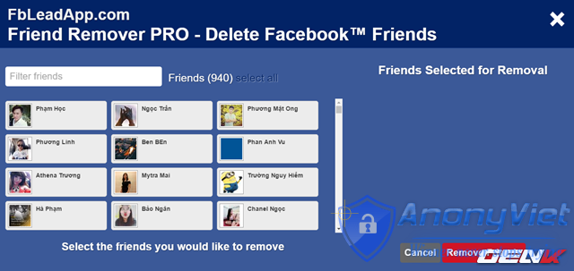 Delete all Facebook friends in 2s 14