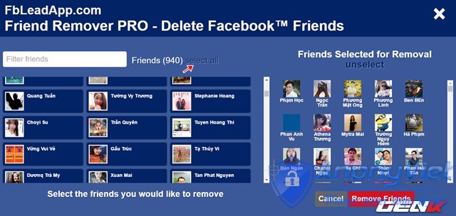 Delete all Facebook friends in 2s 16