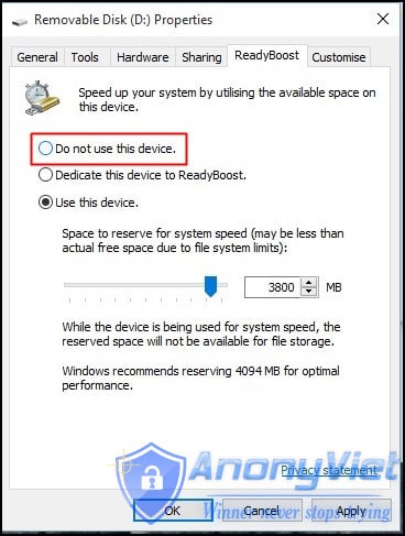 Using ReadyBoost in Windows 7, 8, 10