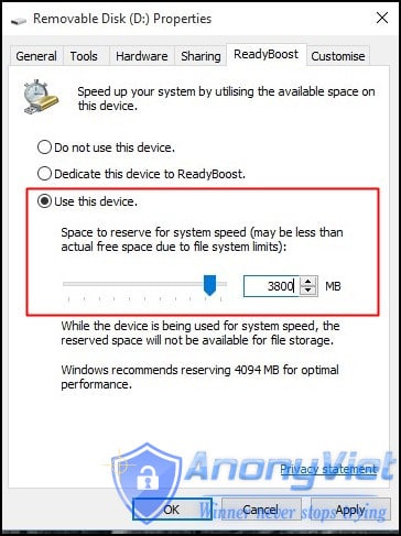 Using ReadyBoost in Windows 7, 8, 10