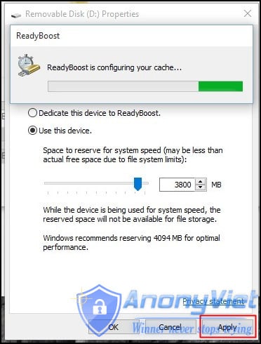 Sử dụng ReadyBoost trong Windows 7, 8, 10