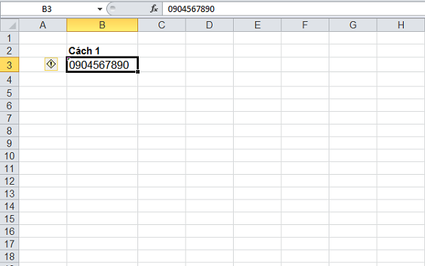 CÁC CÁCH ĐỂ NHẬP SỐ ĐIỆN THOẠI TRONG EXCEL MÀ KHÔNG MẤT SỐ 0