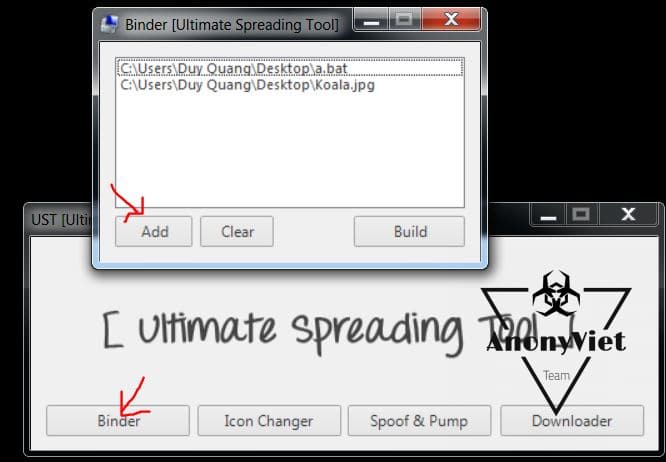 Đính kèm Virus vào hình ảnh với Ultimate Spreading Tool 10