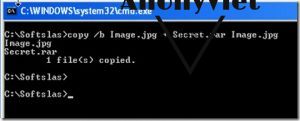 How to hide files with images using Command Prompt 5