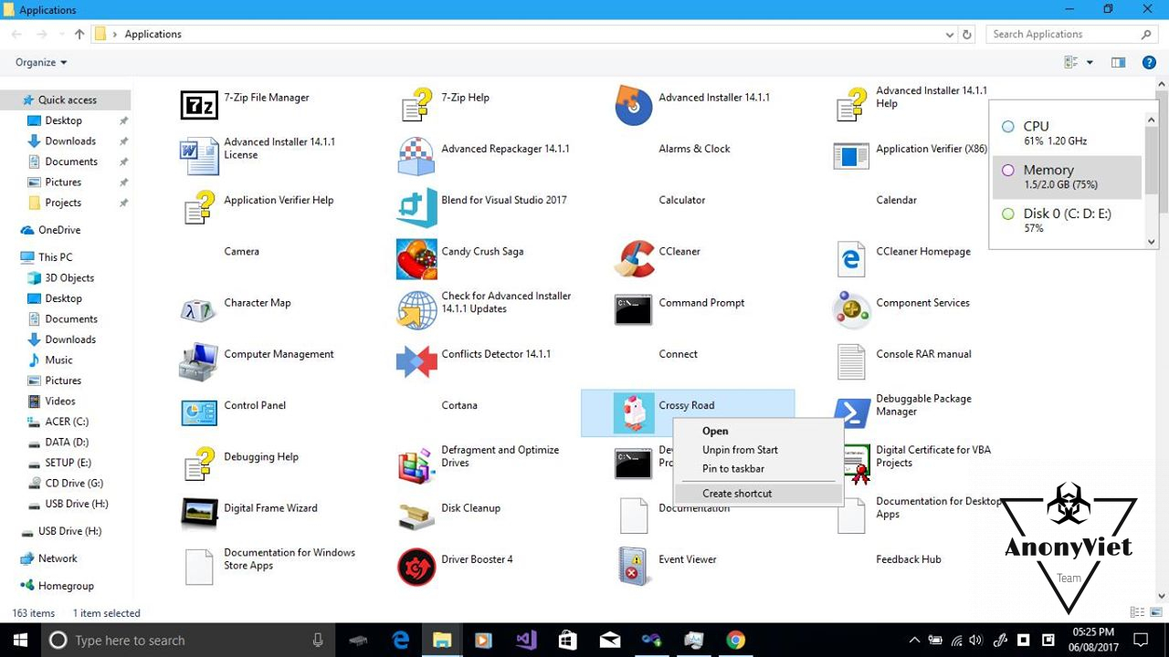 Cách đưa Shortcut Apps Windows 10 ra ngoài Desktop 24