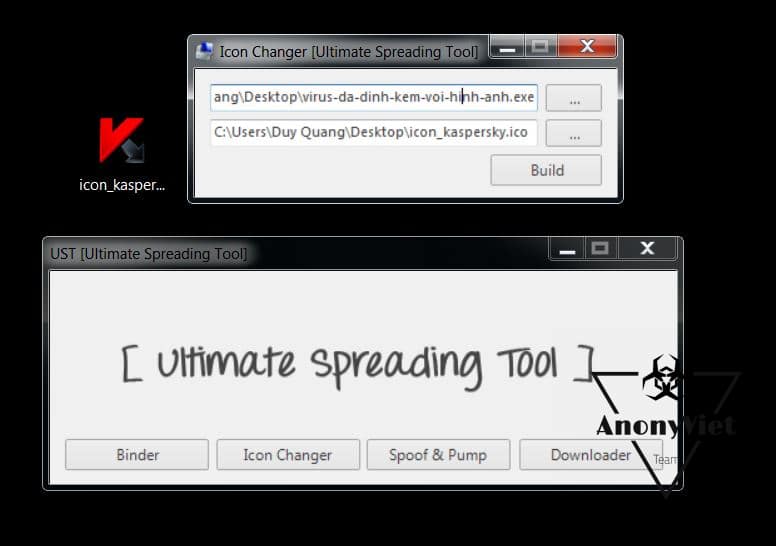 Đính kèm Virus vào hình ảnh với Ultimate Spreading Tool 10