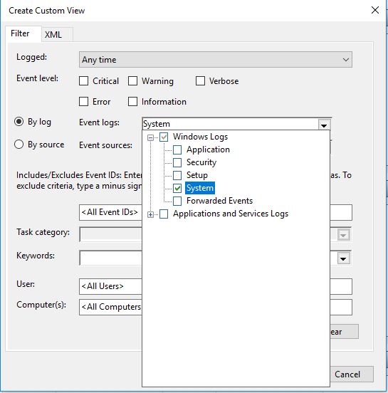 How to monitor the time to turn on and off the computer with Event Viewer 7