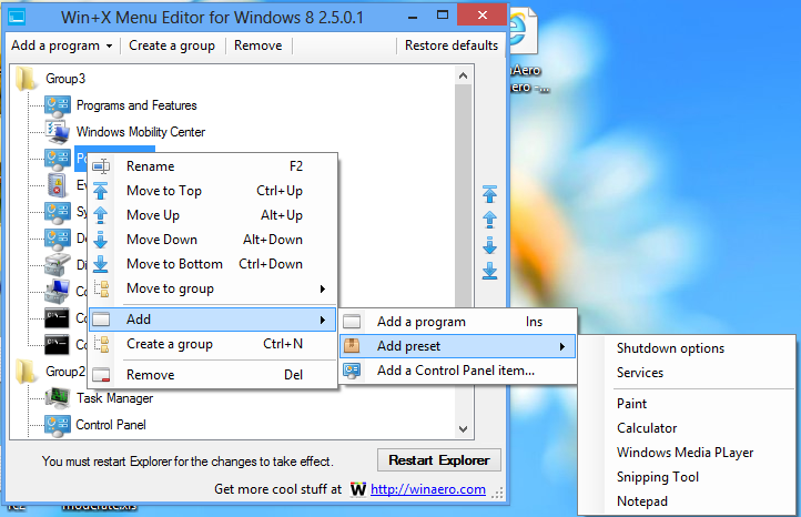 Hướng dẫn đưa Control Panel vào menu Windows X trên Windows 10 29