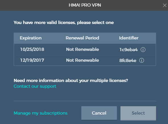 2 - Share key bản quyền VPN Hide My Ass mới nhất 2018