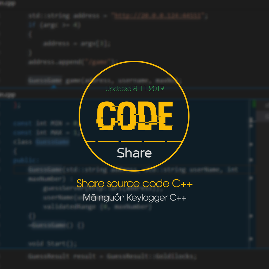 Share source code of keylogger virus with C++ AnonyViet