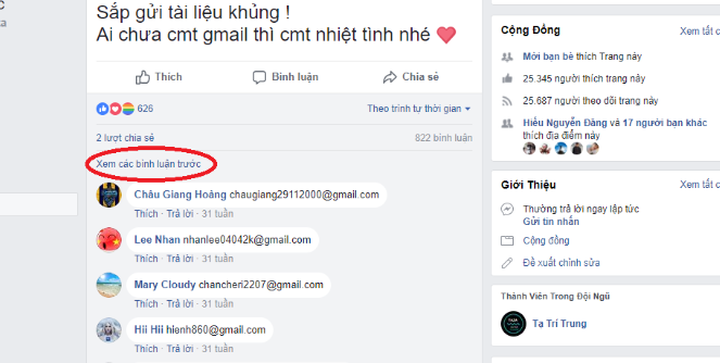 6 - Cách lấy Email (Gmail) hàng loạt từ bình luận Facebook