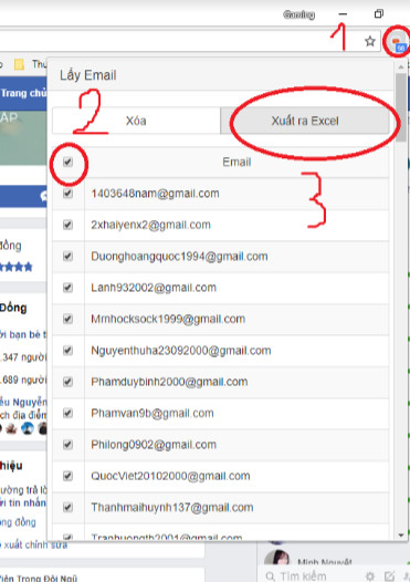 Cách lấy Email (Gmail) hàng loạt từ bình luận Facebook