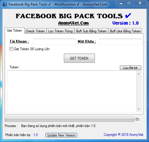 Facebook Big Pack Tools Version 1.6 by AnonyViet