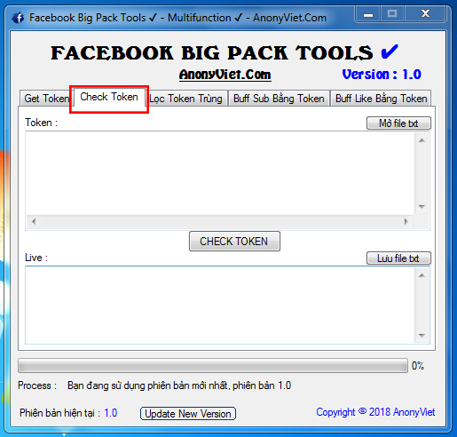 Facebook Big Pack Tools Version 1.6 by AnonyViet