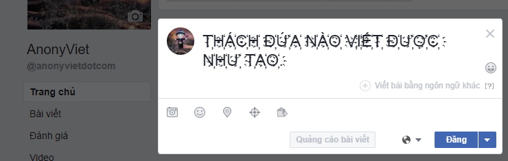 12 03 2018 05 33 40 - Hướng dẫn viết chữ kiểu lạ Faceboook 2018