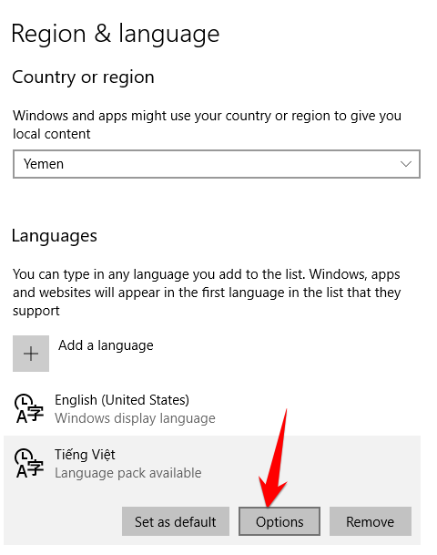 Hướng dẫn đổi ngôn ngữ Windows 10 sang tiếng Việt 19