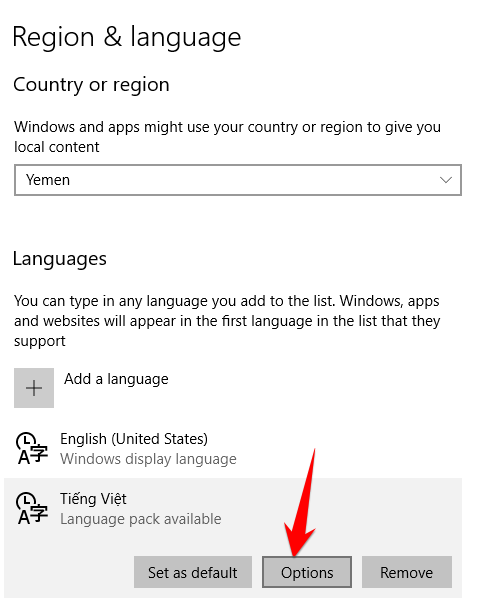 Hướng dẫn đổi ngôn ngữ Windows 10 sang tiếng Việt