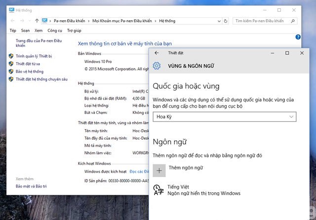 Hướng dẫn đổi ngôn ngữ Windows 10 sang tiếng Việt