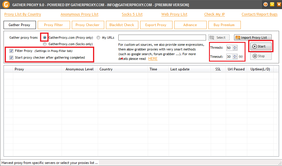 Gather Proxy 9 Tool Get Proxy is super fast and standard