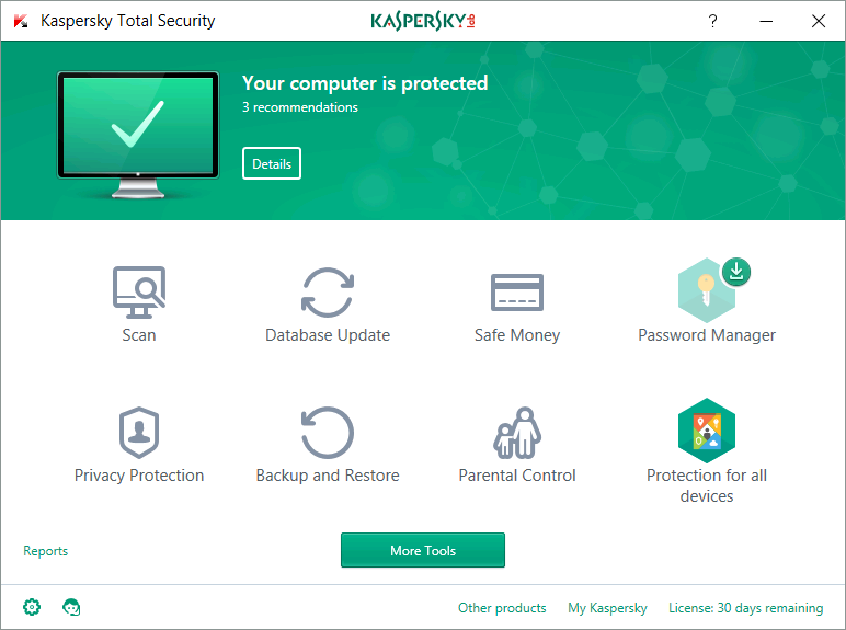 Kaspersky Internet Security 2018 license key