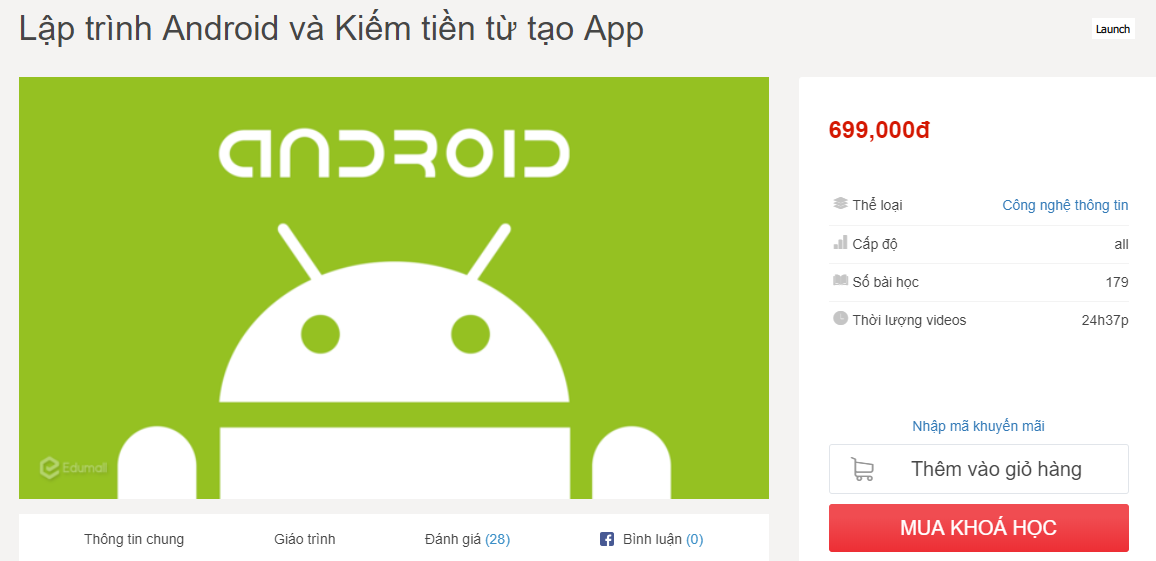 Free Android application programming course and how to make money from them