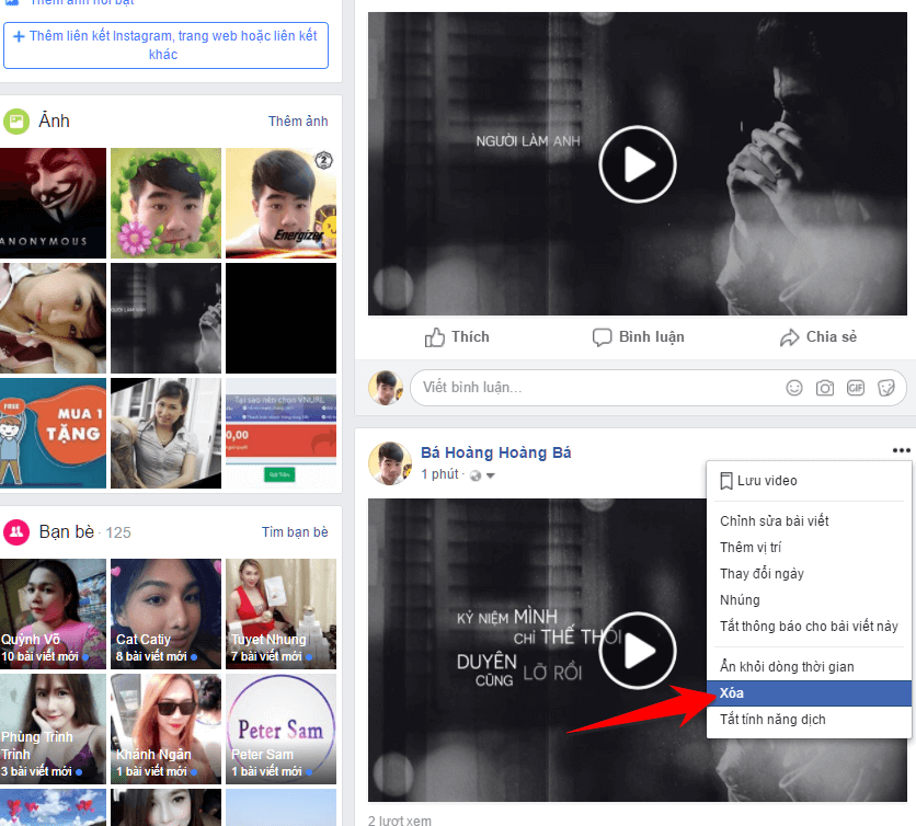 Instructions to hide Facebook cover photo and avatar