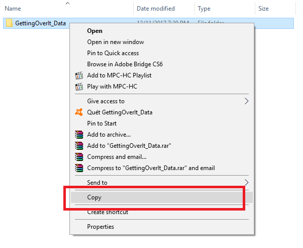 Copy thư mục mang tên GettingOverIt_Data 