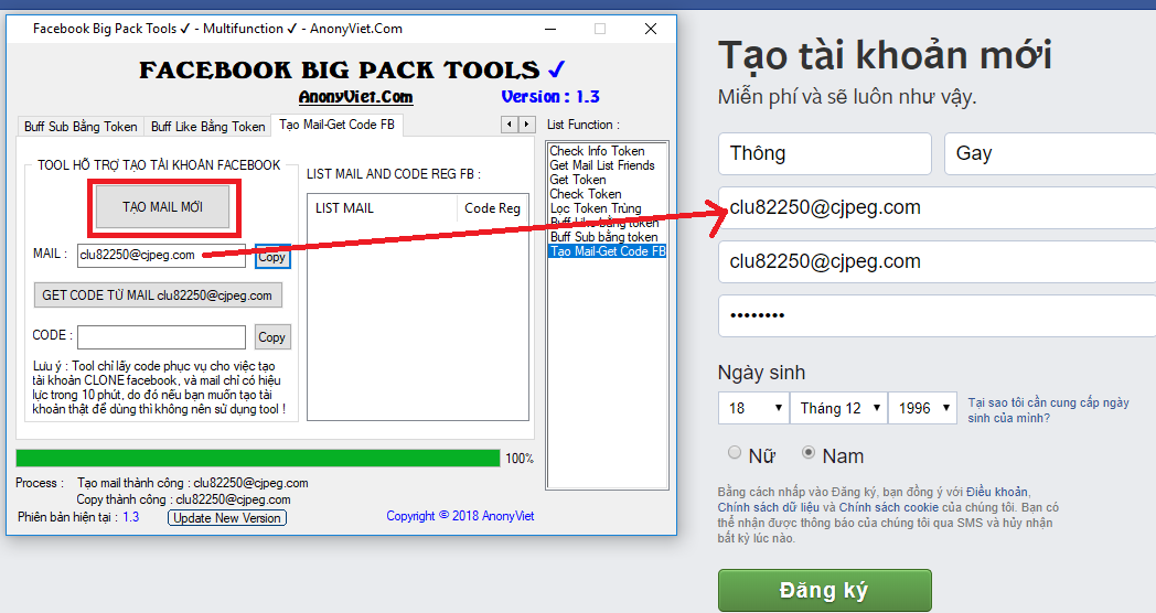 Facebook Big Pack Tools Version 1.6 by AnonyViet 37