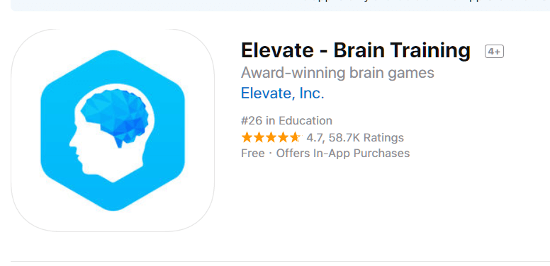 Play brain training game with Elevate (Acc Full)