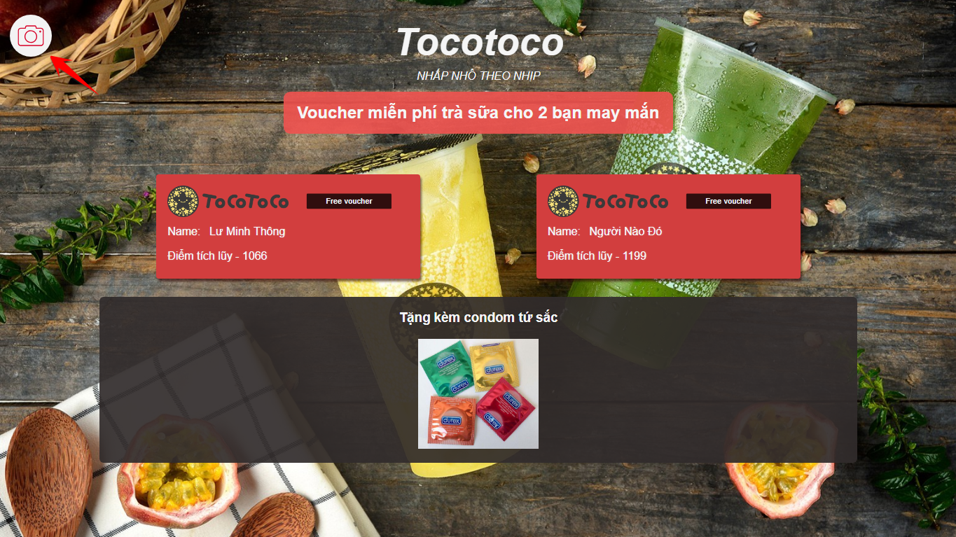 Hướng dẫn làm ảnh giả voucher Tocotoco nhấp nhô theo nhịp troll bạn bè 9