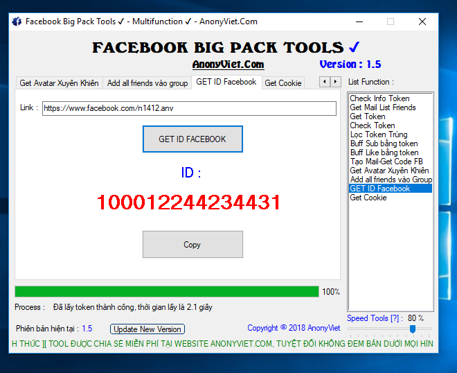 Facebook Big Pack Tools Version 1.6 by AnonyViet 33
