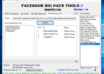 Facebook Big Pack Tools Version 1.6 by AnonyViet 5