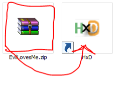 Instructions to change the virus file extension to image and document files