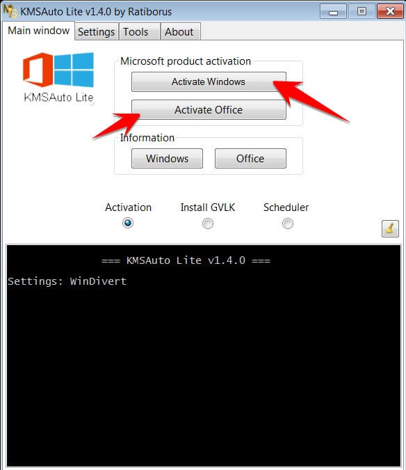 KMSAuto Lite 1.4.0.0 Kích hoạt bản quyền cho Windows 10 và Office 2016